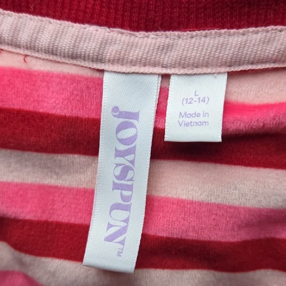 Joyspun Women's Striped Pink Pajama Set L(12-14) - Picture 3 of 10